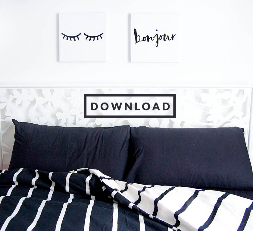Download: i quadretti per la camera da letto, occhi e bonjour